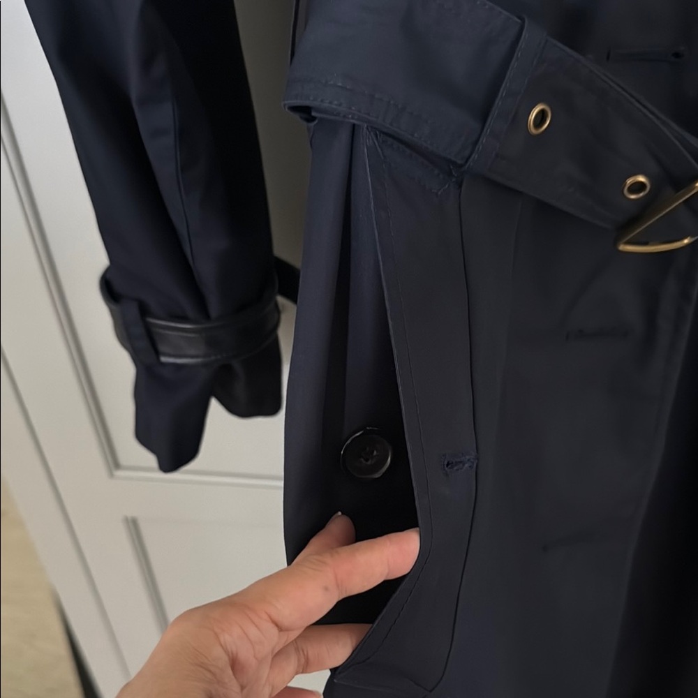 Coach Navy Trench Coat - Picture 8 of 16
